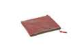 LEATHER TOP ZIPPER POUCH - REDWOOD BISON