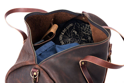 WILLIAM LEATHER DUFFLE BAG - IN STOCK