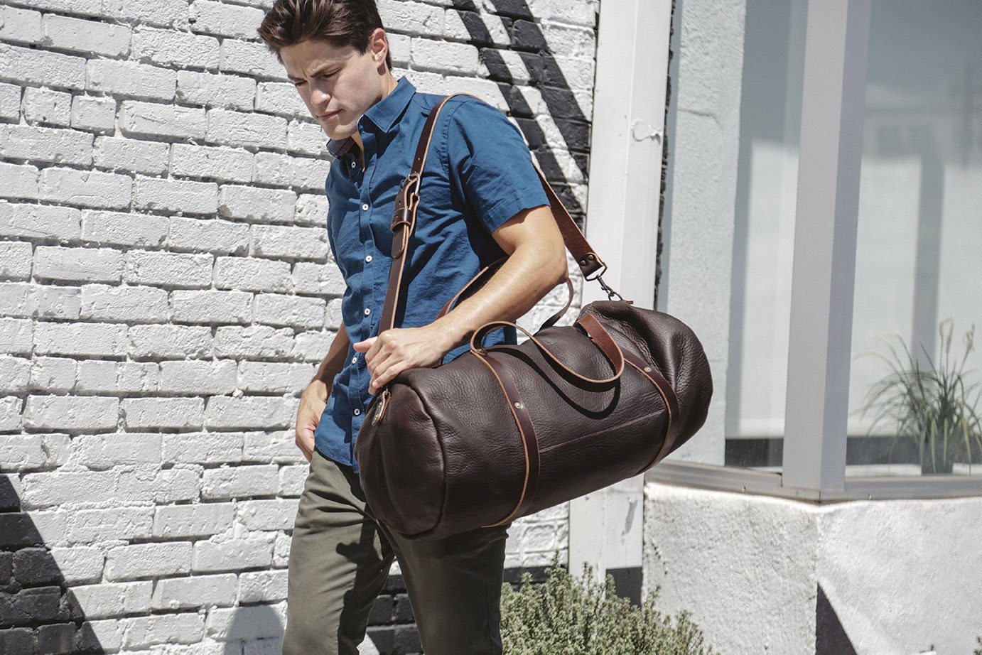 Men's Leather Duffle Bags, Leather Weekend Bags